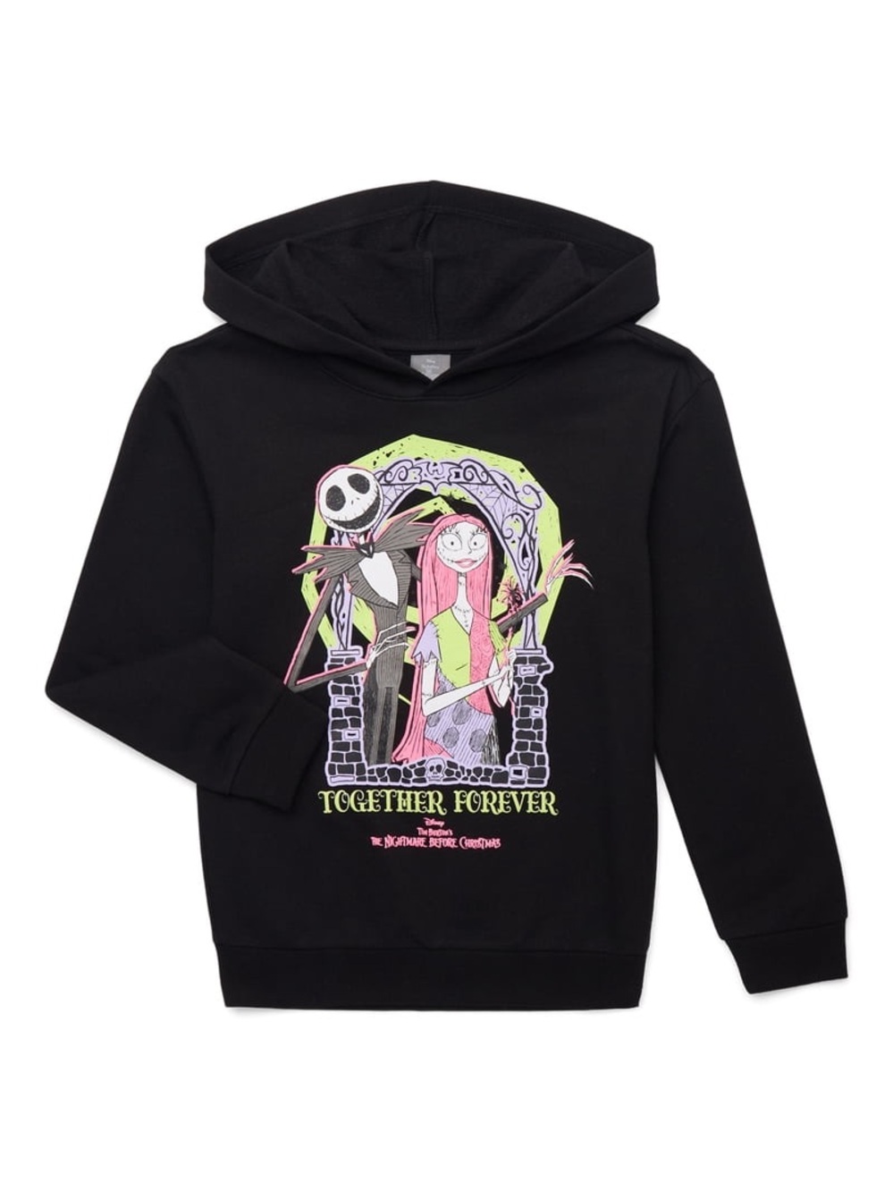 The Nightmare Before Christmas Girls Graphic Fleece Hooded Sweatshirt
